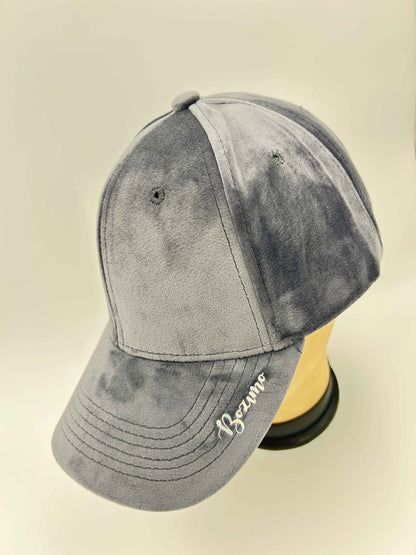 Base ball - velvet fabric - DARK GREY