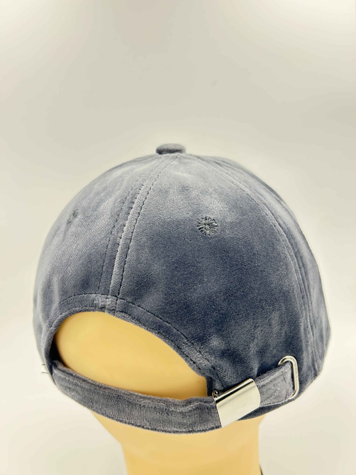 Base ball - velvet fabric - DARK GREY