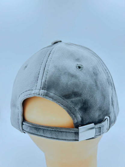 Base ball - velvet fabric - LIGHT GREY