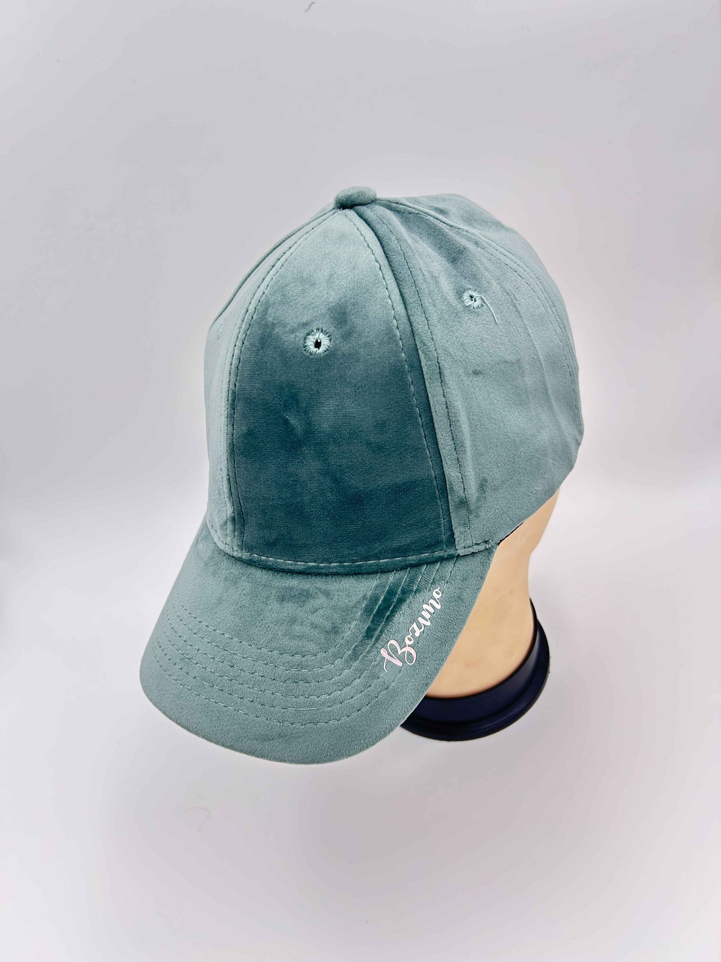 Base ball cap - Velvet fabric - MINT GREEN