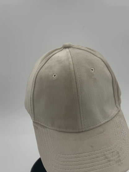 Base ball cap - Velvet fabric - BEIGE