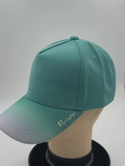 Base ball cap - MIx of shades - WHITE & TURQUOISE