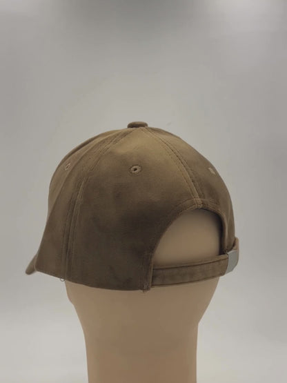 Base ball - velvet fabric - TAN BROWN