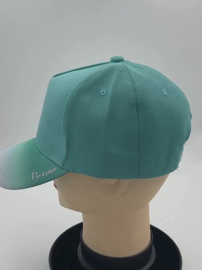 Base ball cap - MIx of shades - WHITE & TURQUOISE