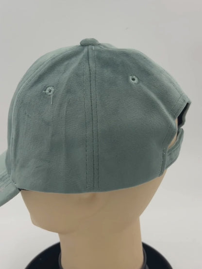 Base ball cap - Velvet fabric - MINT GREEN